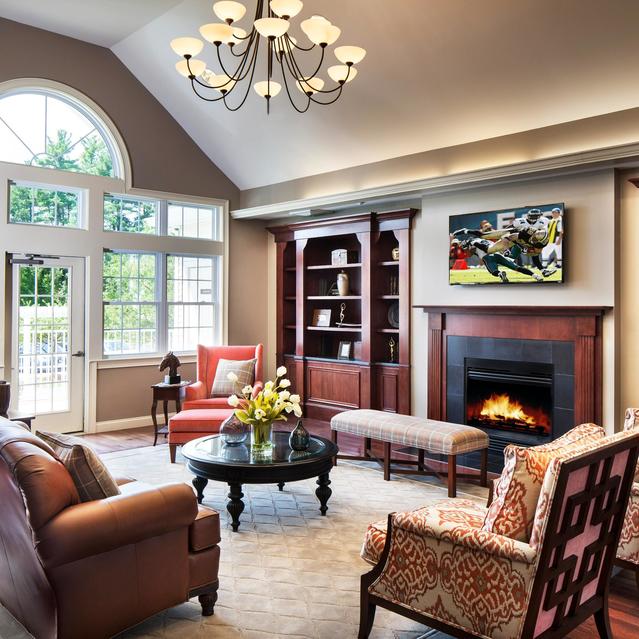 Heritage at Bedford Springs - Spacious living area with fireplace